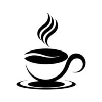 koffie en kopje logo vector