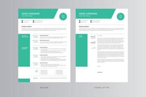 professionele CV en sollicitatiebrief sjabloon. pro vector