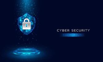 hi-tech cyber security vector technologie futuristisch, cyber systeem veiligheidsconcept.hologram veiligheidsgegevens internet.protect hangslot vector.