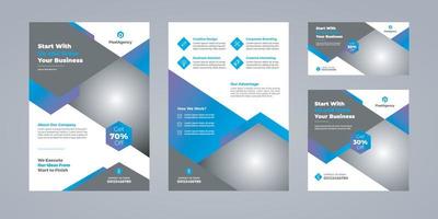 creatief bureau zakelijke flyer en banner sjabloon set vector