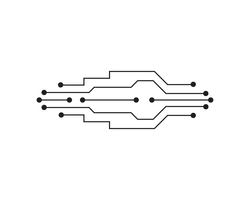 Circuit illustratie ontwerp vector symbool logo-technologie