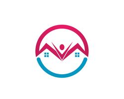 Home logo en symbolen vector