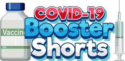 boostershort covid 19 vaccin logo vector