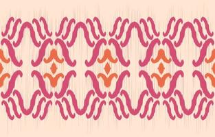 mooie etnische ikat-kunst. roze naadloos patroon in tribal, folkborduurwerk en mexicaanse stijl. Azteekse geometrische kunst ornament print.design voor tapijt, behang, kleding, inwikkeling, stof. vector