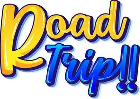 road trip typografie logo vector