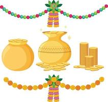 hindoe shubh dhanteras dag icoon vector