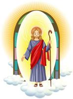 Jezus Christus-personage in cartoonstijl vector