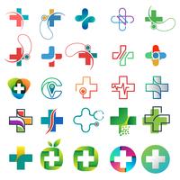 gezondheidszorg logo collectie ontwerpconcept vectorillustratie vector