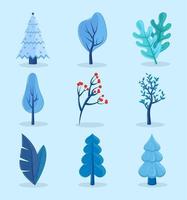 winterbomen zetten vector