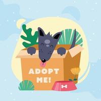 hond in adopt me box vector