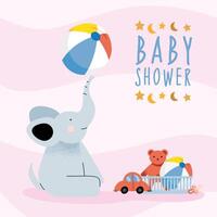 baby shower kaart vector