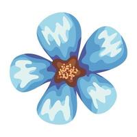 schattige bloem blauw vector