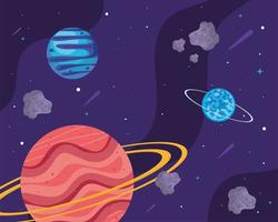 banner met universum vector