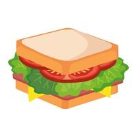 geïsoleerde sandwich pictogram vector ontwerp