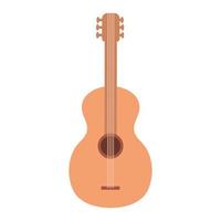 klassieke houten gitaar, snaar geplukt muziekinstrument; vector