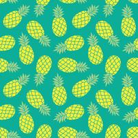 Ananas vector achtergrond. Zomer kleurrijke tropische textieldruk.