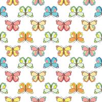 Vlinder naadloos patroon. Herhalende vlinder achtergrond voor textiel ontwerp, inpakpapier, behang, scrapbooking. vector