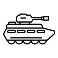 leger tank lijn icoon vector