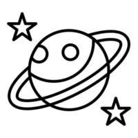 Saturnus lijn icoon vector