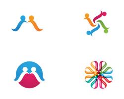 S mensen Gemeenschap eenheid team logo vectoren