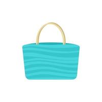 gestreepte strandtas. vectorillustratie. decoratief schattig element. zomer. vector