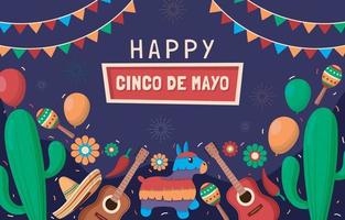 plat cinco de mayo-feest vector