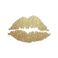 gouden lippen illustratie vector