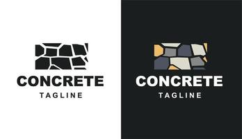 beton eenvoudig logo vintage. baksteen oud kleurrijk voor merkconstructie en bedrijf vector