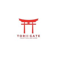 torii poort logo kunst pictogram vector illustratie ontwerp architectuur cultuur traditioneel japans reizen tokyo