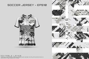 sport jersey en t-shirt sjabloon sport jersey ontwerp vector mockup.