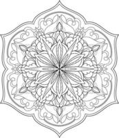 mandala bloem in zwart-wit gratis vector