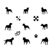 hond vector clipart, hond illustratie, silhouet honden ontwerp afbeeldingen