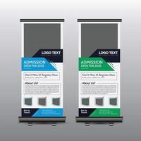 kinderen school toelating roll-up banner vector