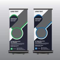 creatief onderwijs roll-up banner vector