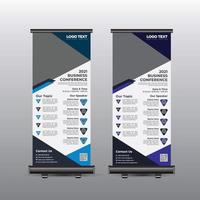ontwerp voor oprolbare banner voor conferenties vector