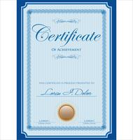 Certificaat of diploma retro ontwerpsjabloon vectorillustratie vector