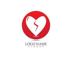 Liefde pictogram logo vector