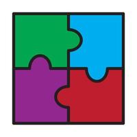 puzzel pictogram vector voor website, presentatie, symbool