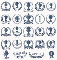 Trofee en awards badges en labels-collectie vector