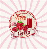 Raspberry retro vintage achtergrond vector