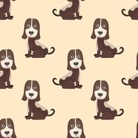 naadloze honden cartoon patroon vector
