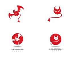 Devil logo rode vector pictogrammalplaatje