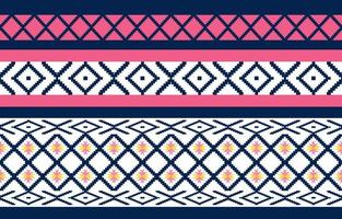 geometrische etnische naadloze patroon traditionele achtergrondontwerp voor tapijt, behang, kleding, verpakking, batik, stof, vector illustratie borduurstijl.
