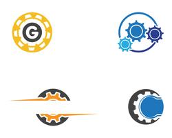 Gear Logo Template vector illustratie van de pictogramillustratie