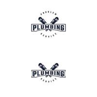 loodgieter logo ontwerp inspiratie. waterleiding service probleem. vintage badge retro western hipster stijl vector