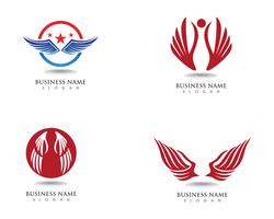 adelaarsvleugel valk logo en symbolen sjabloon vector