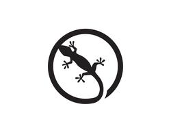 Hagedis Chameleon Gecko Silhouet zwarte vector