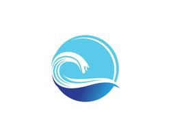 Wave beach logo en symbolen vector sjabloon