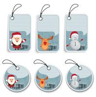 Kerst Label en tags vector