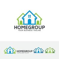 eigendom huis vector logo ontwerp